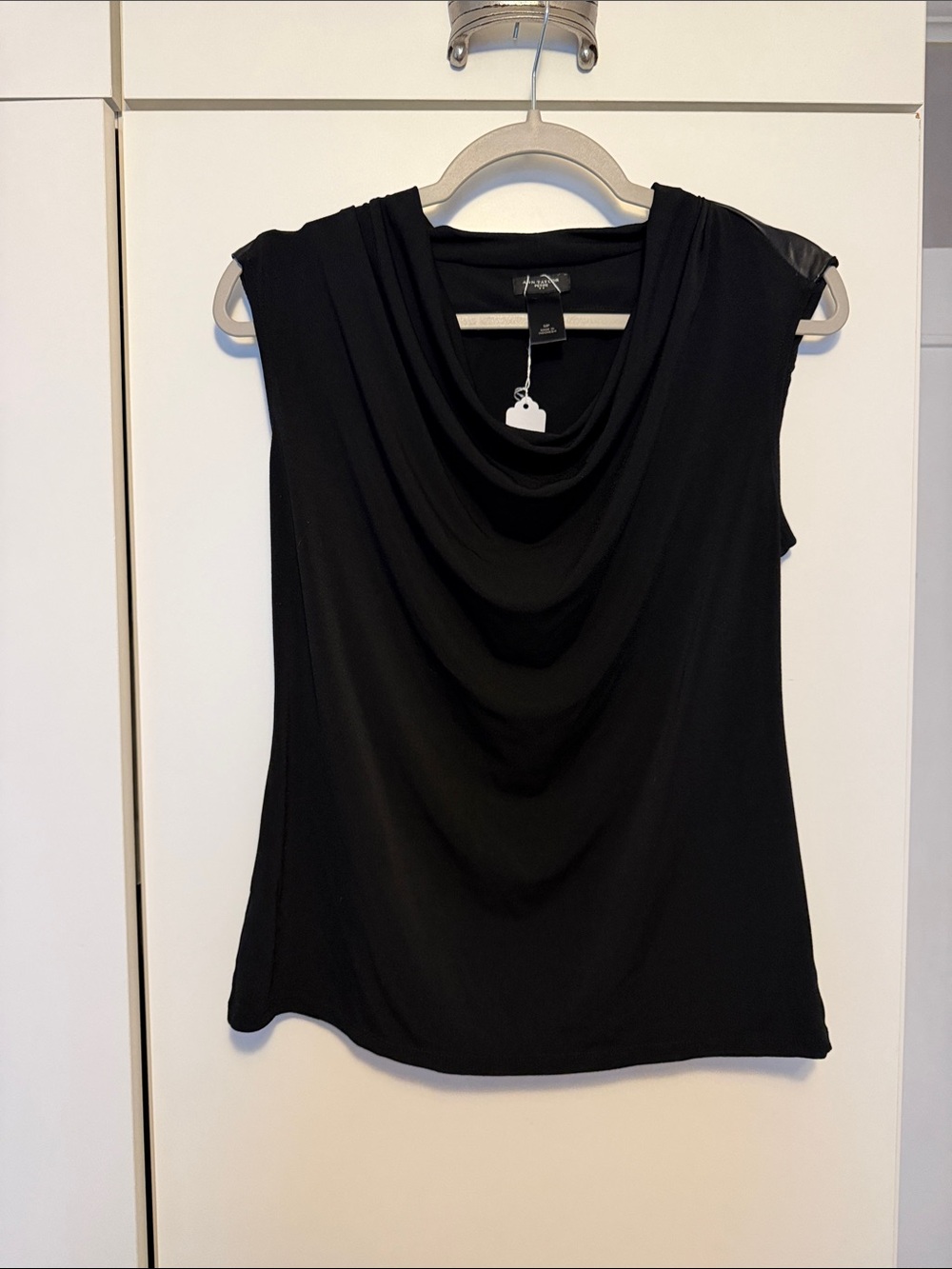 Ann Taylor Black Sleeveless Cowl Neck Top